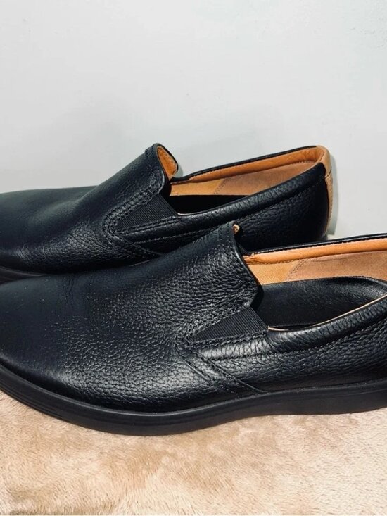 ECCO Black Leather Slip On Comfort Loafers - Men’s Size 41 main image 6